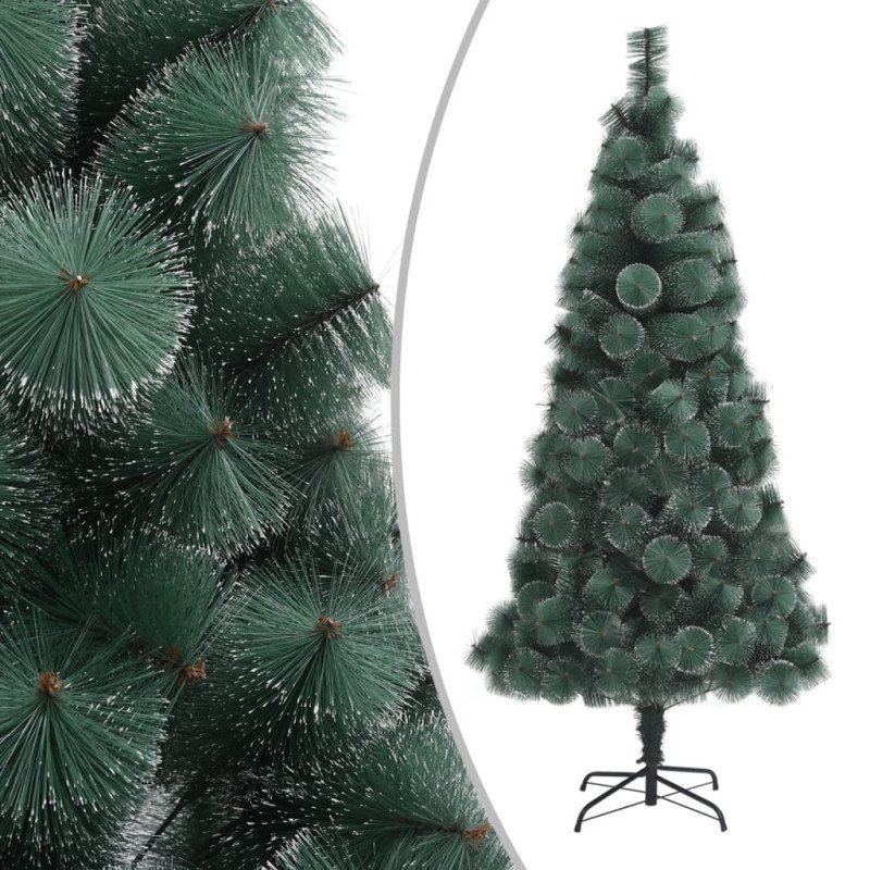 vidaXL Umelý vianočný stromček s LED a sadou gúľ, zelený 120cm PVC+PE