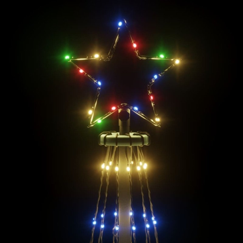 vidaXL Vianočný stromček s hrotom 732 farebných LED 500 cm