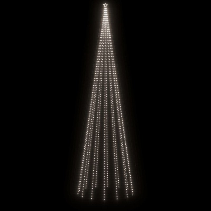 vidaXL Vianočný stromček kužeľ studené biele svetlo 1134 LED 230x800cm
