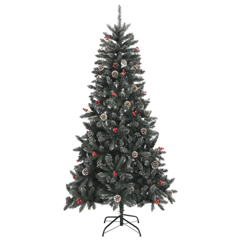 vidaXL Umelý vianočný stromček s podstavcom zelený 210 cm PVC