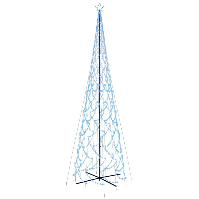 vidaXL Vianočný stromček kužeľ modré svetlo 3000 LED 230x800 cm