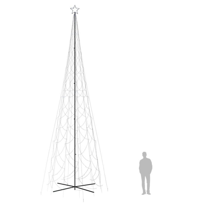 vidaXL Vianočný stromček kužeľ modré svetlo 3000 LED 230x800 cm
