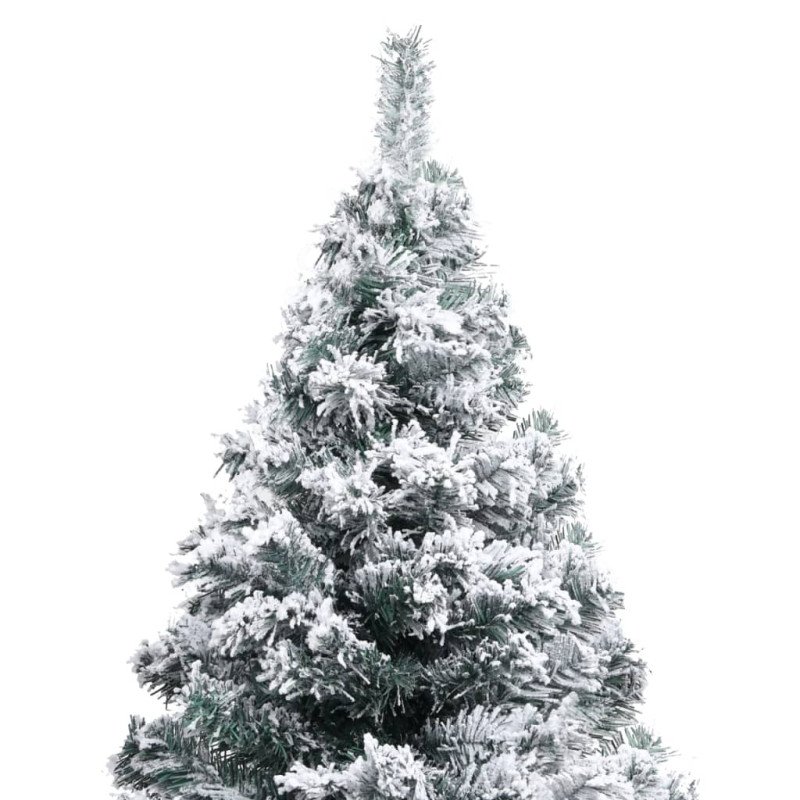 vidaXL Umelý vianočný stromček, zasnežený, zelený 150 cm, PVC