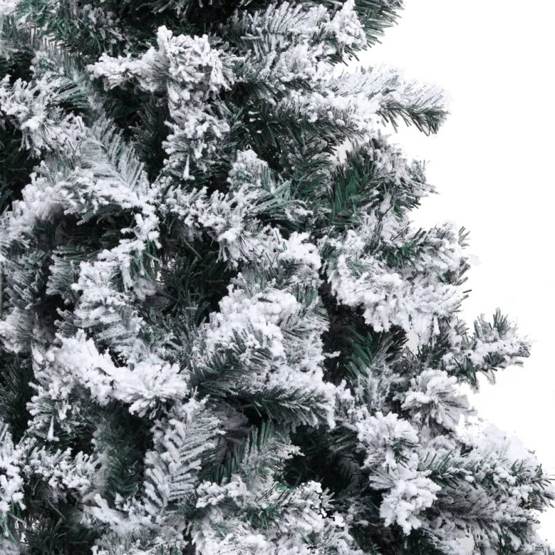 vidaXL Umelý vianočný stromček, zasnežený, zelený 150 cm, PVC