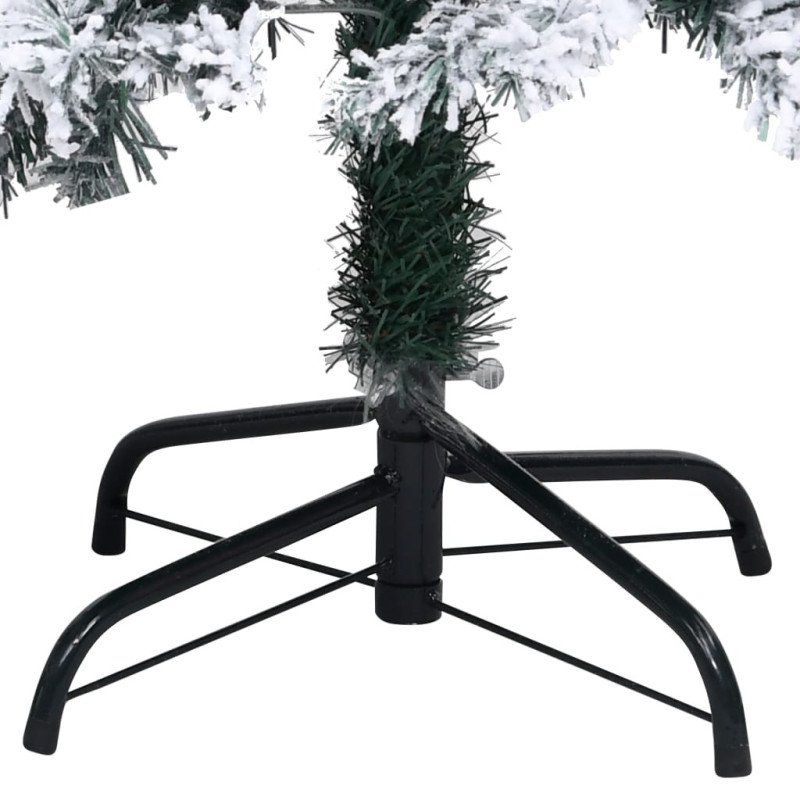vidaXL Umelý vianočný stromček, zasnežený, zelený 150 cm, PVC