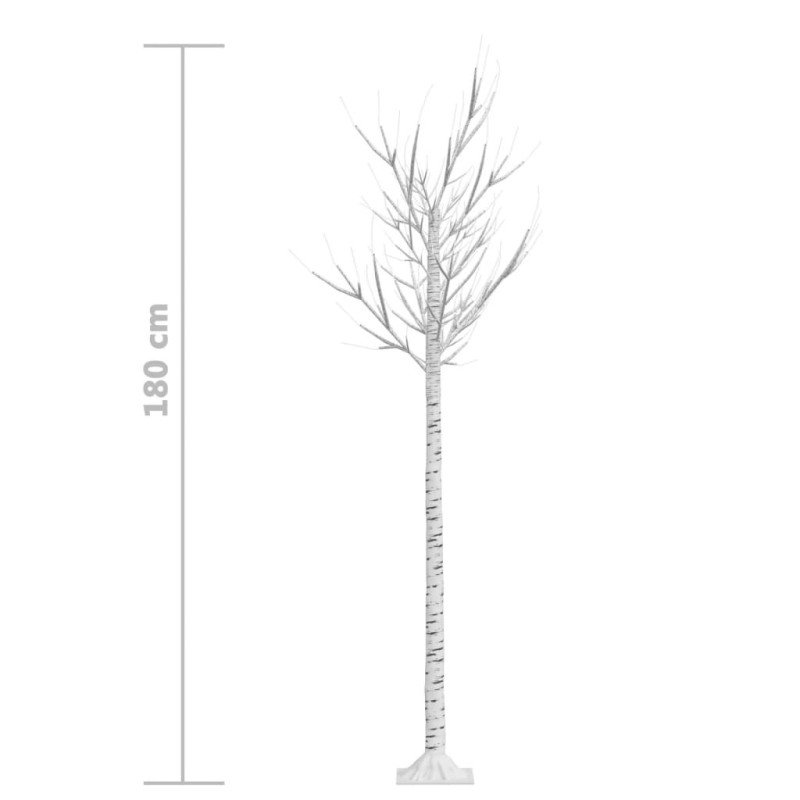vidaXL Vianočný stromček/vŕba 180 LED 1,8 m, farebná, dovnútra/von
