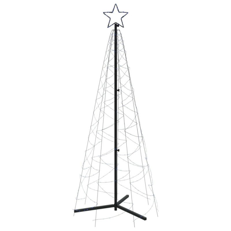 vidaXL Vianočný stromček, kužeľ, modrý 200 LED 70x180 cm
