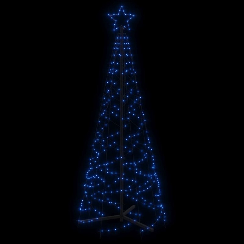 vidaXL Vianočný stromček, kužeľ, modrý 200 LED 70x180 cm