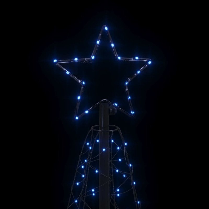vidaXL Vianočný stromček, kužeľ, modrý 200 LED 70x180 cm