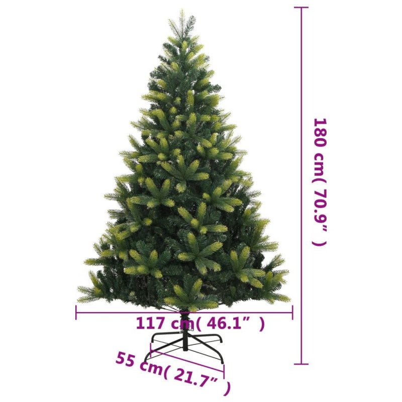 vidaXL Umelý výklopný vianočný stromček so stojanom 180 cm