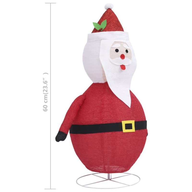 vidaXL Vianočná ozdoba figúrka Santa Claus LED luxusná látka 60 cm