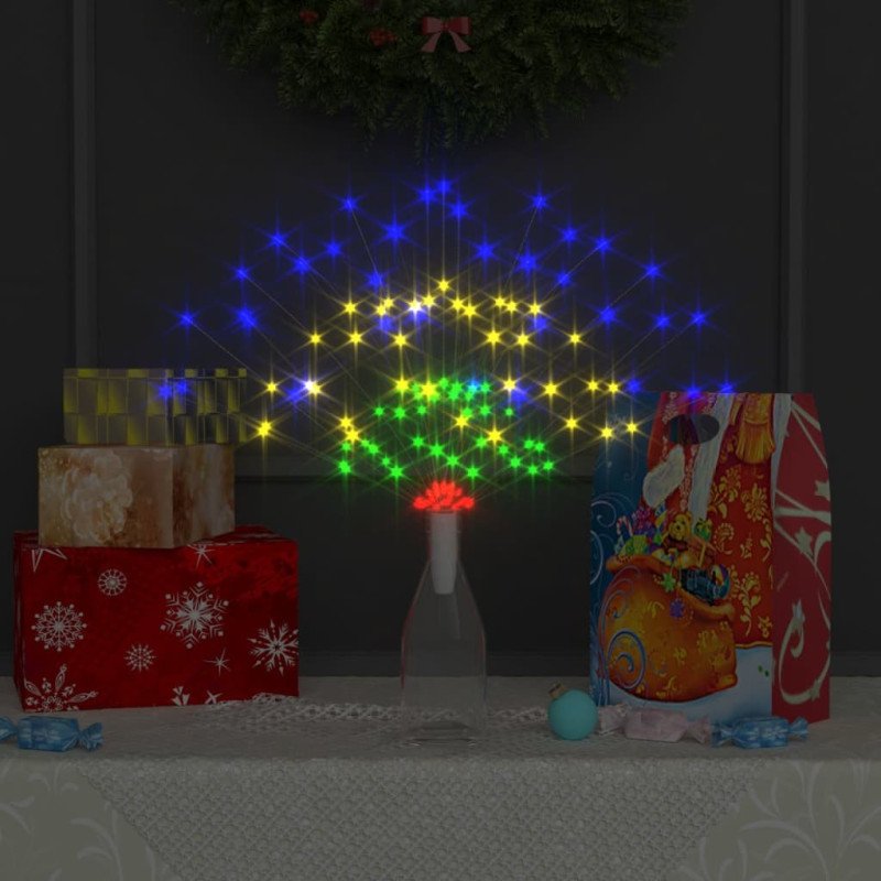 vidaXL Vonkajšia vianočná prskavka, farebná 20 cm, 140 LED