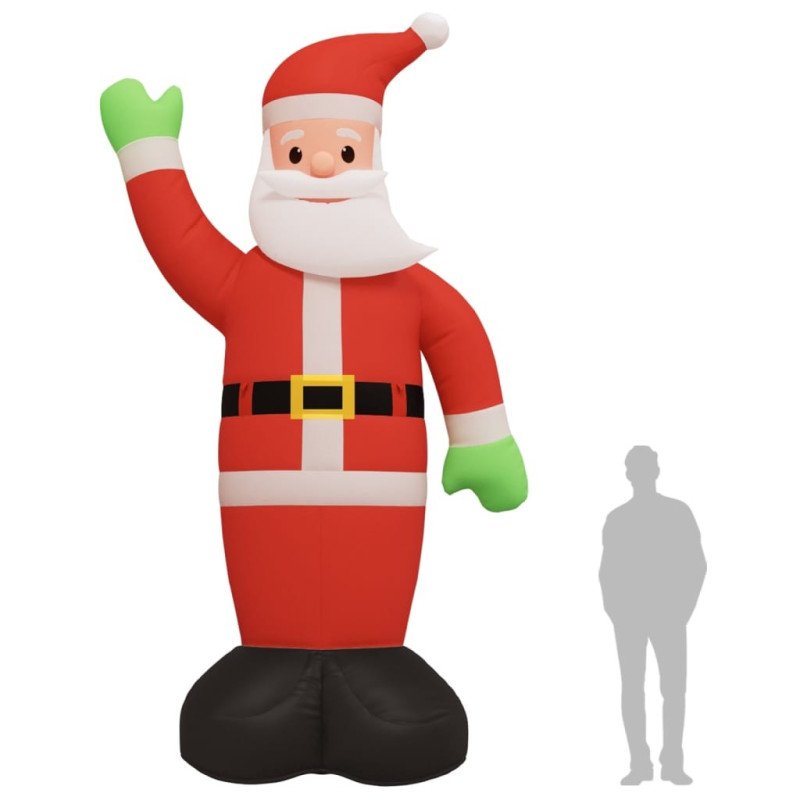vidaXL Nafukovací Santa Claus s LED diódami 475 cm