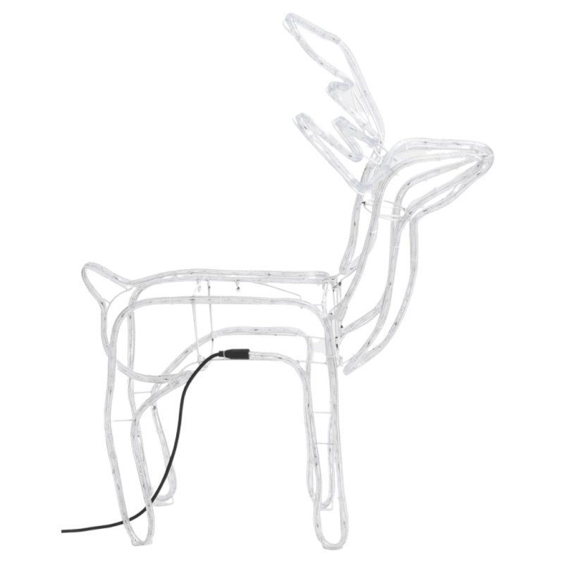 vidaXL Silueta vianočného soba, teplá biela 76x42x87 cm