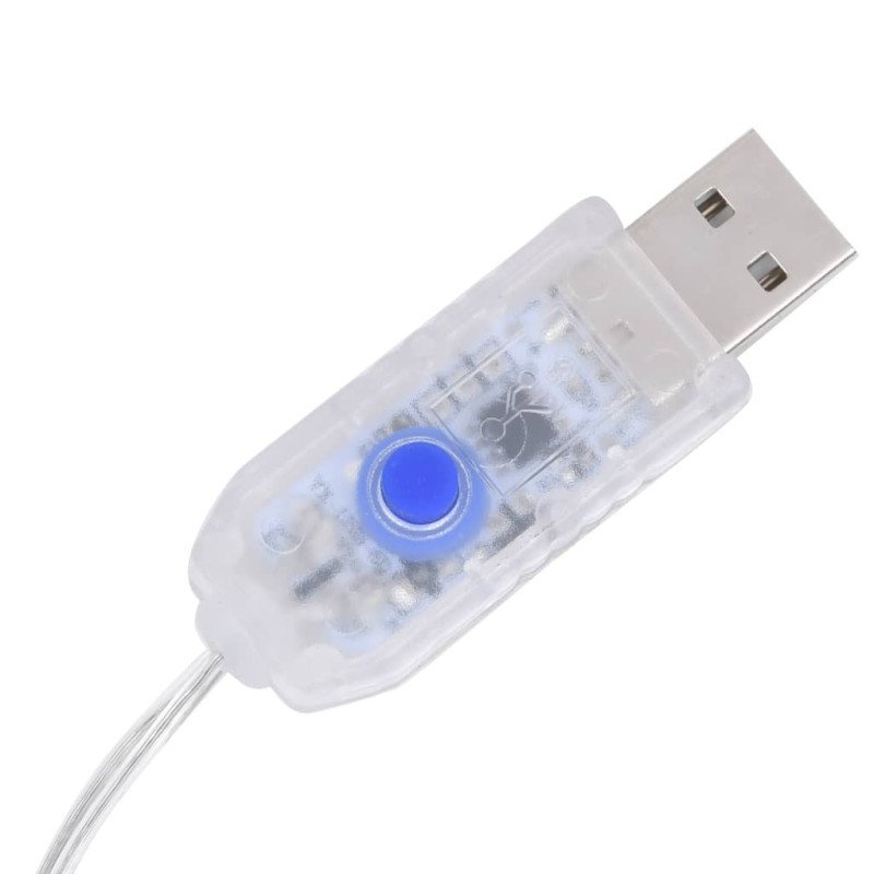 vidaXL Vianočné soby 6 ks teplé biele 240 LED akrylové
