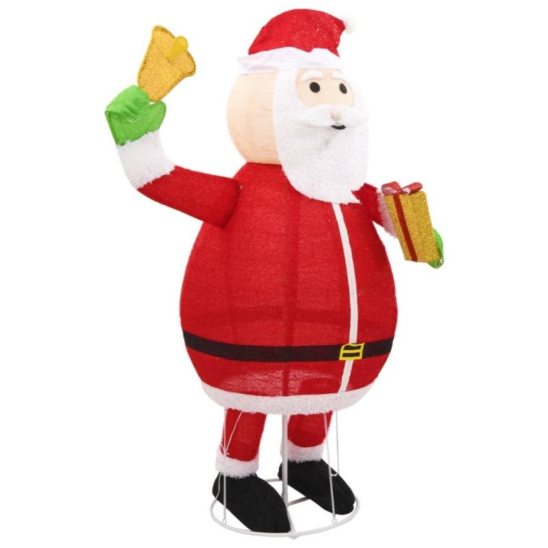 vidaXL Dekoratívny vianočný Santa Claus s LED, luxusná látka 180 cm