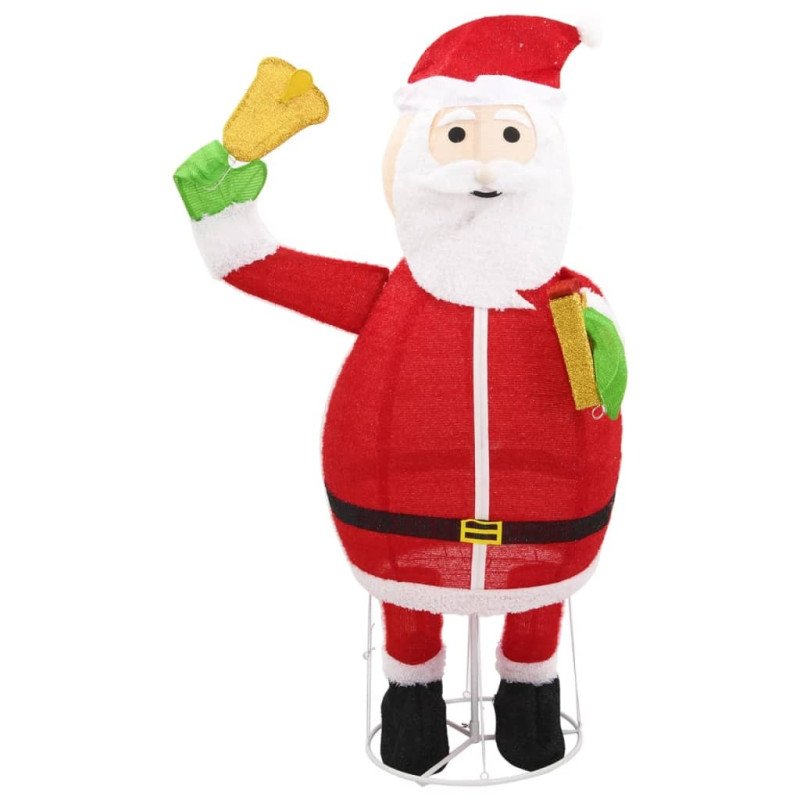 vidaXL Dekoratívny vianočný Santa Claus s LED, luxusná látka 180 cm