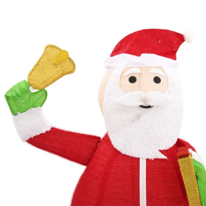 vidaXL Dekoratívny vianočný Santa Claus s LED, luxusná látka 180 cm
