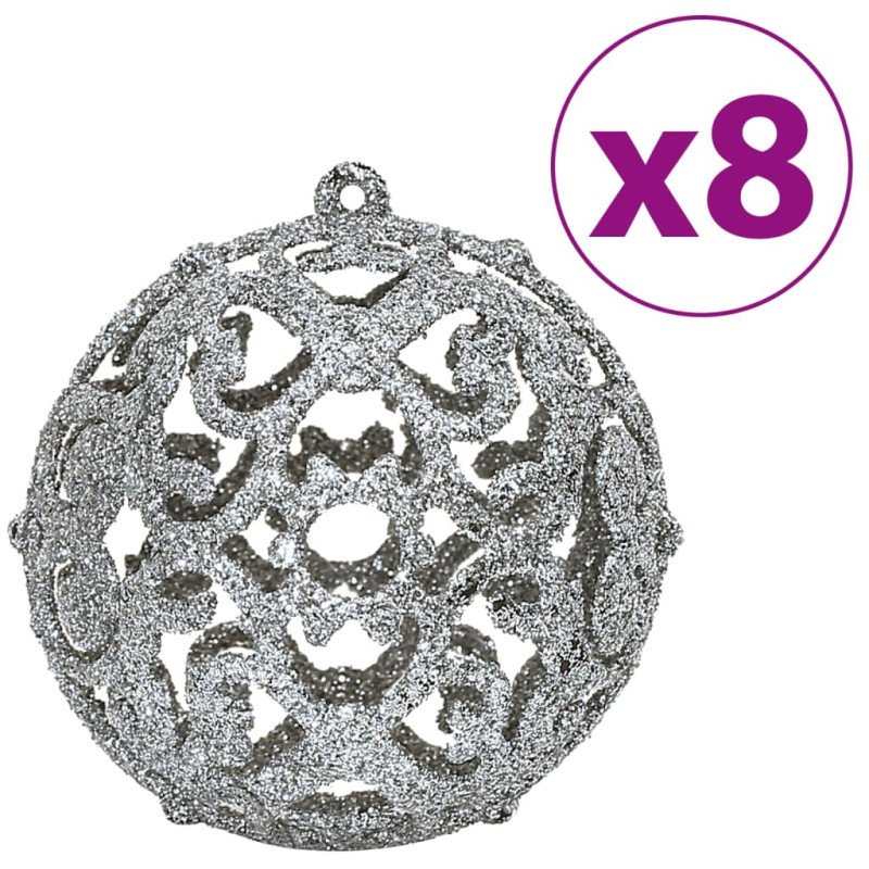 vidaXL Vianočné ozdoby 100 ks sivé 3 / 4 / 6 cm