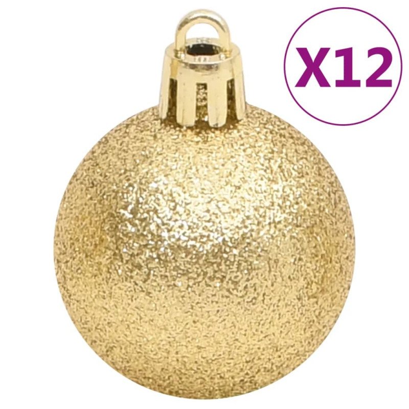 vidaXL 112dielna sada vianočných ozdôb červená/zelená/zlatá polystyrén