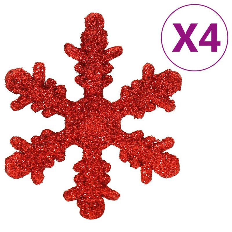 vidaXL 112dielna sada vianočných ozdôb červená/zelená/zlatá polystyrén