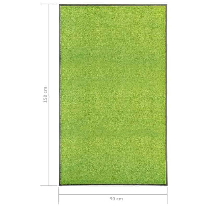 vidaXL Rohožka, prateľná, zelená 90x150 cm