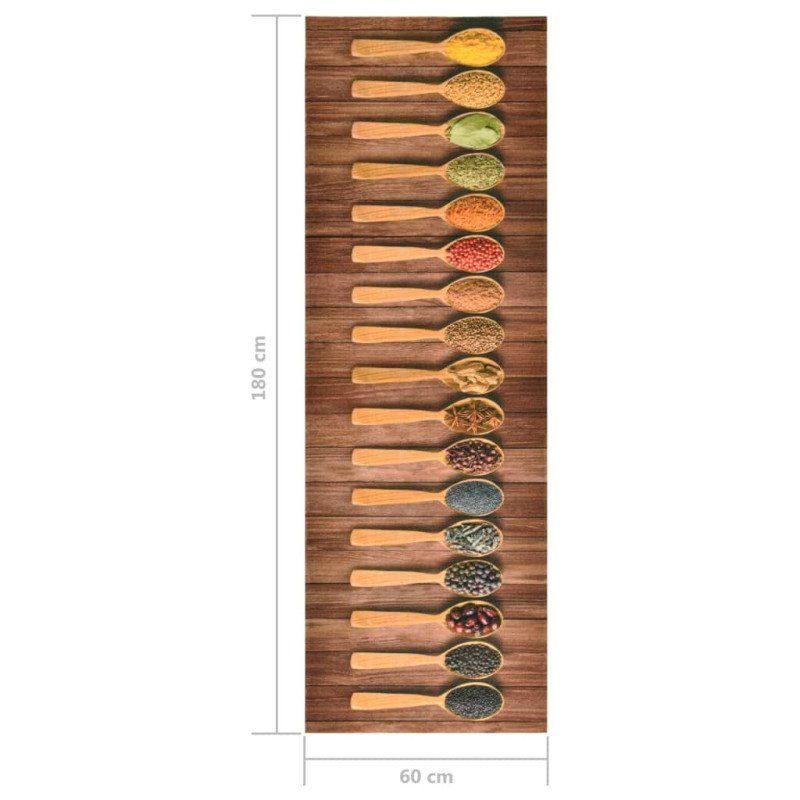 vidaXL Kuchynská rohožka prateľná 60x180 cm lyžice
