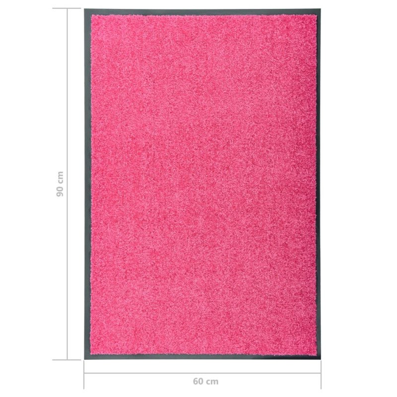vidaXL Rohožka, prateľná, ružová 60x90 cm