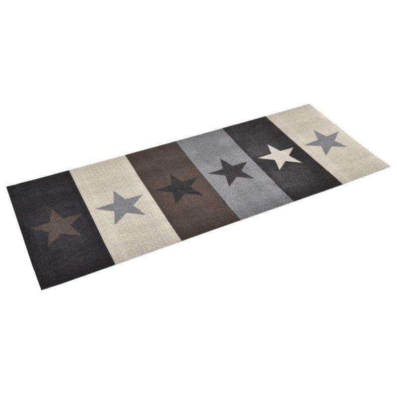 vidaXL Kuchynský koberec prateľný hviezdičkový dizajn 60x180 cm 
