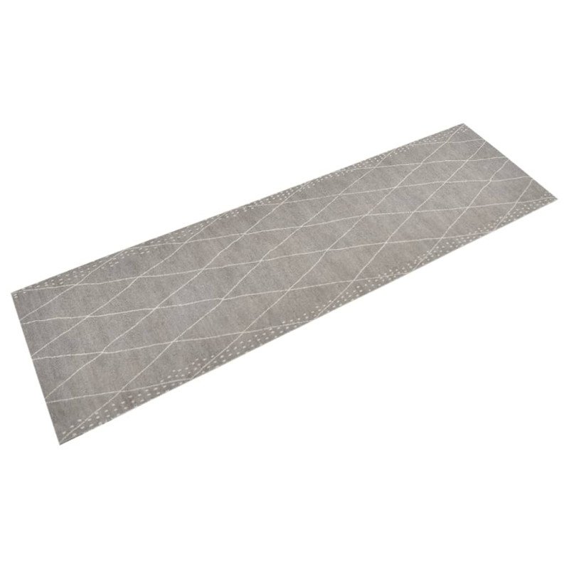 vidaXL Kuchynský koberec umývateľný kosoštvorec 45x150 cm zamat