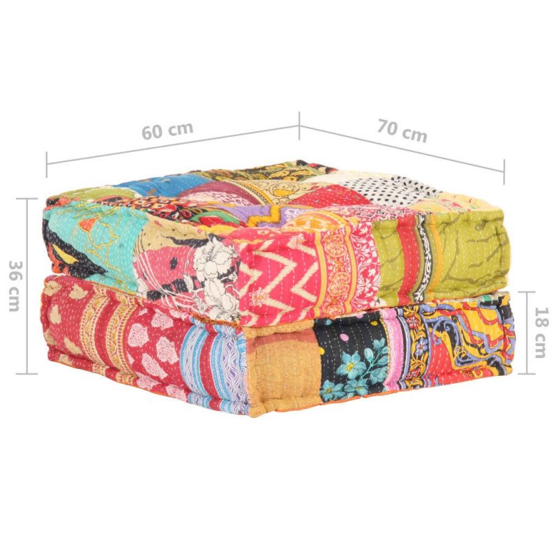 vidaXL Taburetka 60x70x36 cm, patchwork, látka