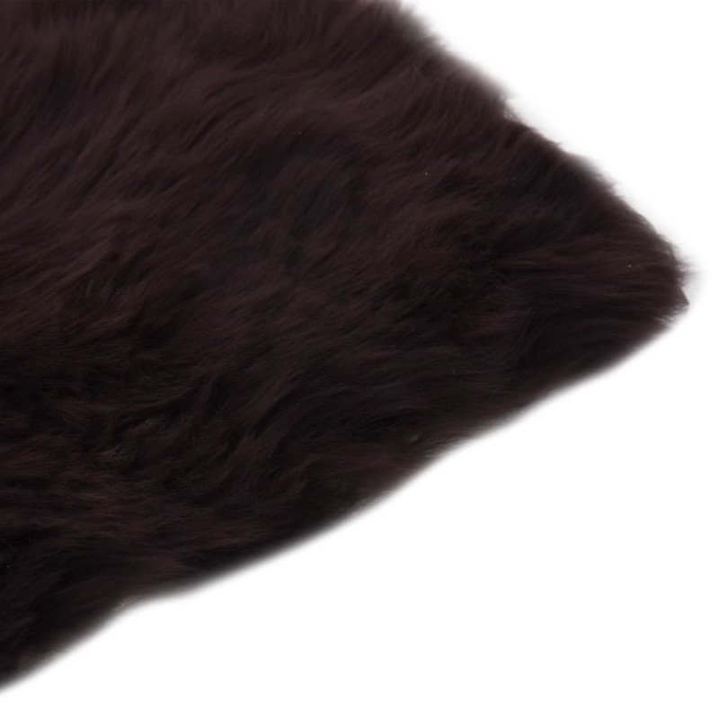 vidaXL Podsedáky na stoličky 2 ks hnedé 40 x 40 cm pravá ovčia kožušina