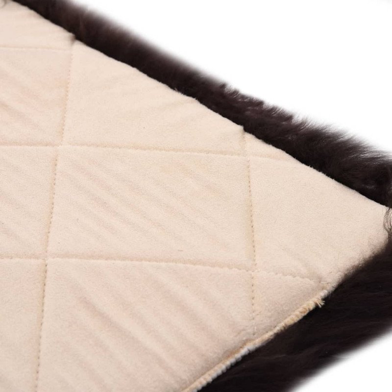 vidaXL Podsedáky na stoličky 2 ks hnedé 40 x 40 cm pravá ovčia kožušina