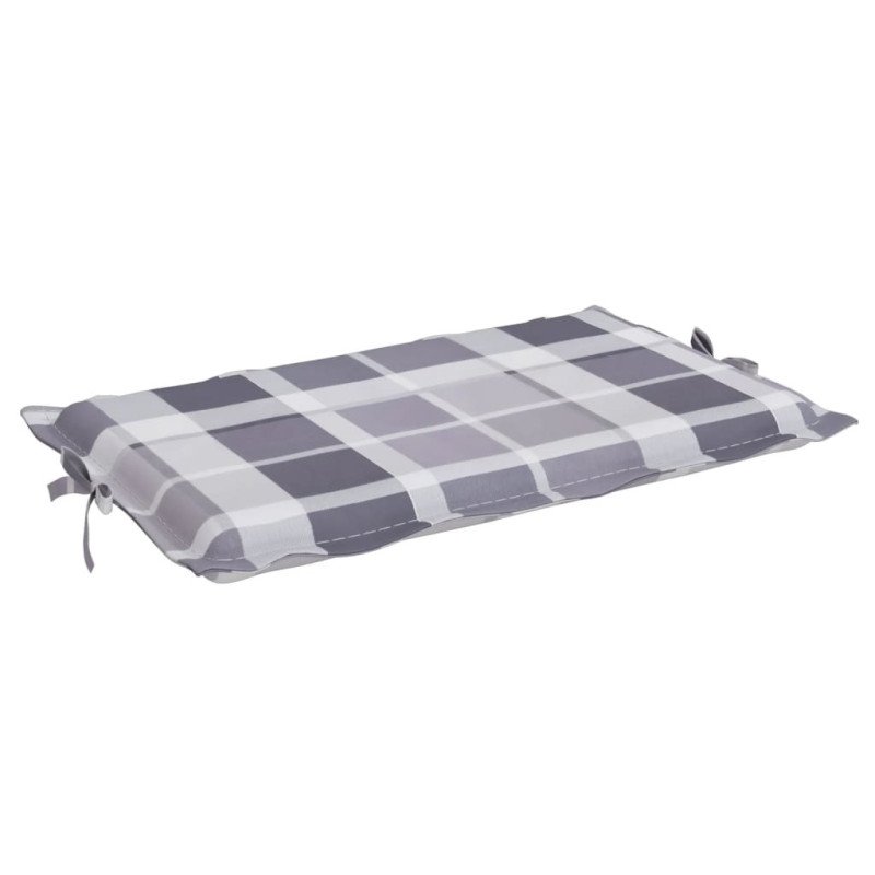 vidaXL Podložka na ležadlo, sivé kocky 186x58x3 cm, oxfordská látka