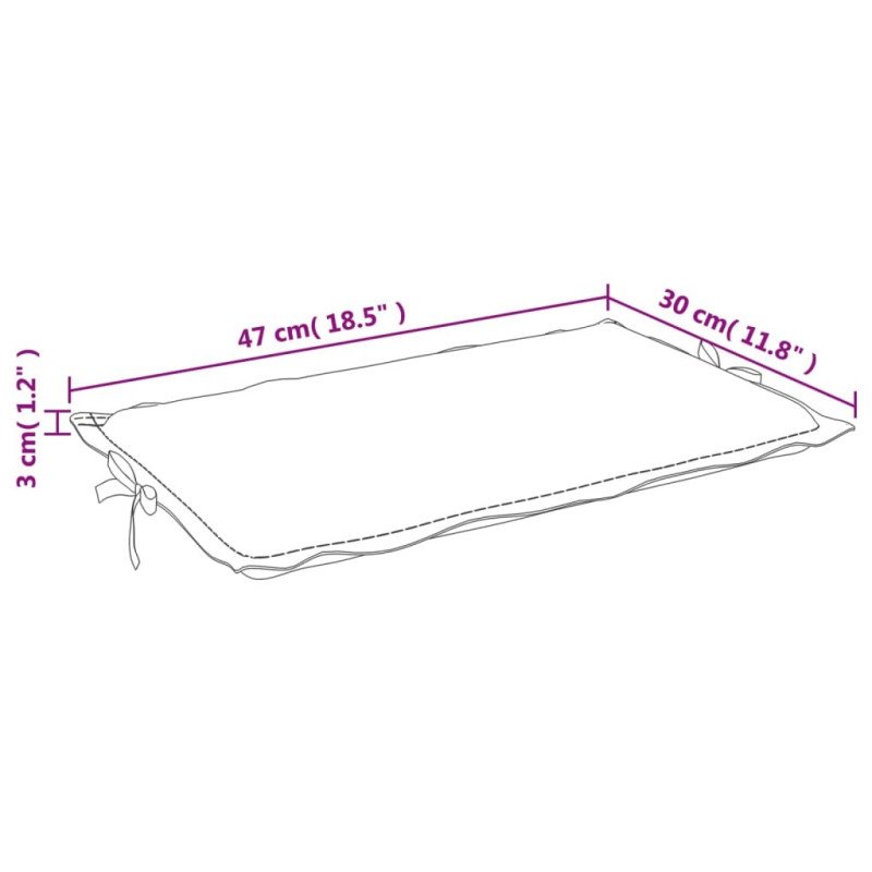 vidaXL Podložka na ležadlo, sivé kocky 186x58x3 cm, oxfordská látka