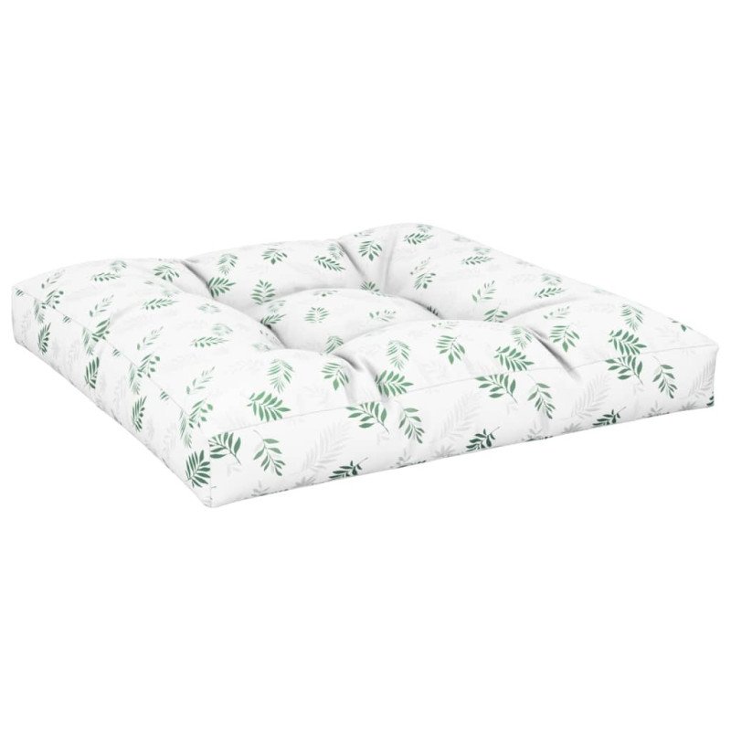 vidaXL Poduška na paletovú pohovku vzor listov 70x70x12 cm látka