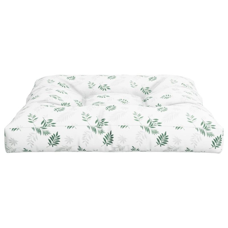 vidaXL Poduška na paletovú pohovku vzor listov 70x70x12 cm látka