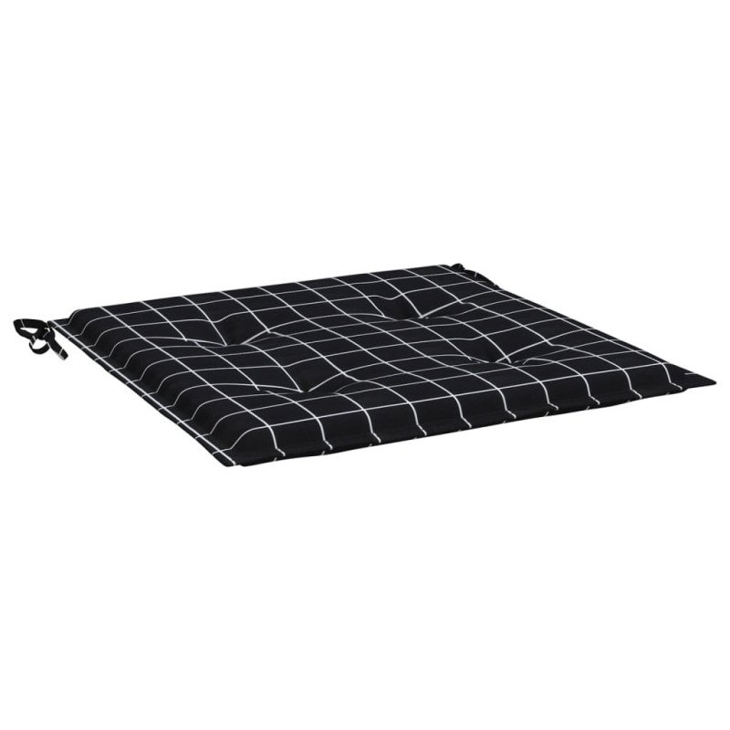 vidaXL Podložky na záhradné stoličky 4 ks čierne kocky 50x50x3cm látka