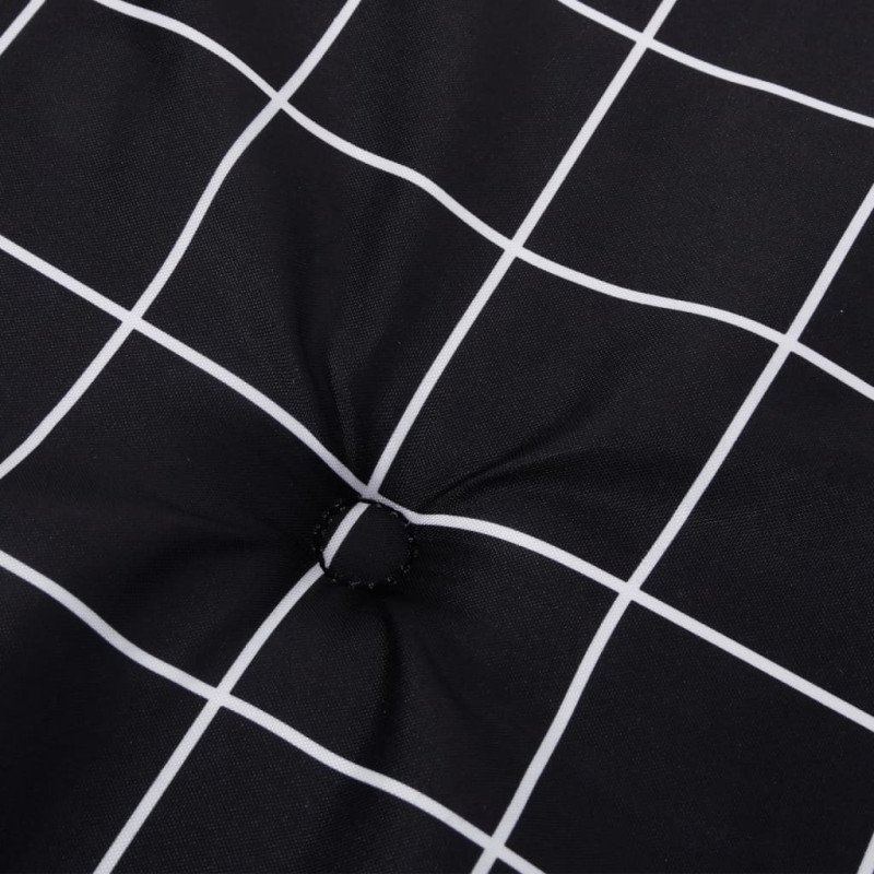 vidaXL Podložky na záhradné stoličky 4 ks čierne kocky 50x50x3cm látka