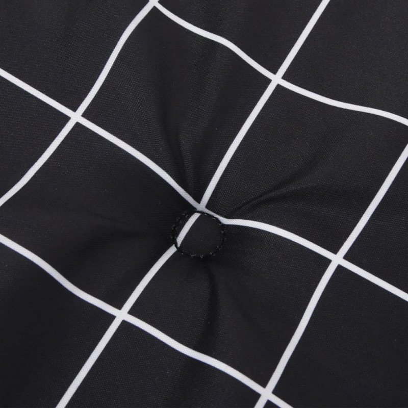 vidaXL Podložka na záhradnú lavičku čierne kocky 200x50x3 cm látka