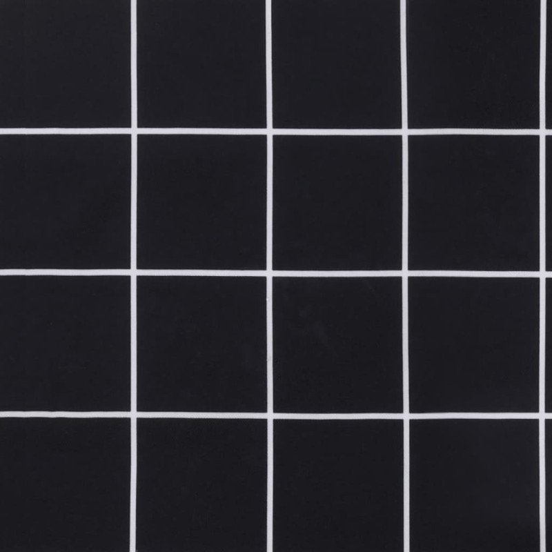 vidaXL Podložka na záhradnú lavičku čierne kocky 200x50x3 cm látka
