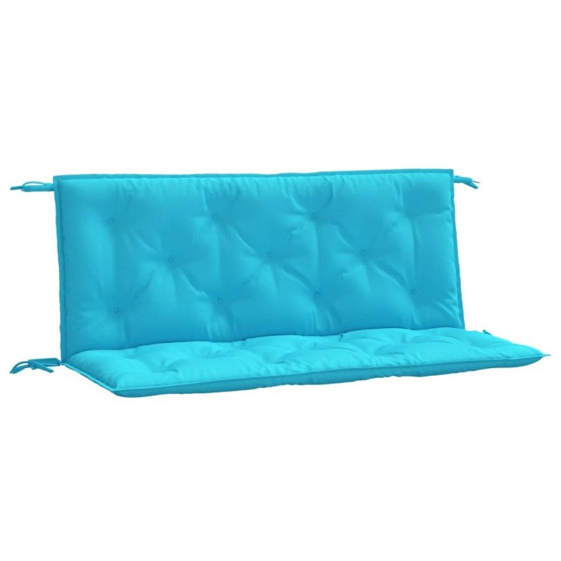 vidaXL Podložky na záhradnú lavičku 2 ks tyrkysové 120x50x7 cm látka