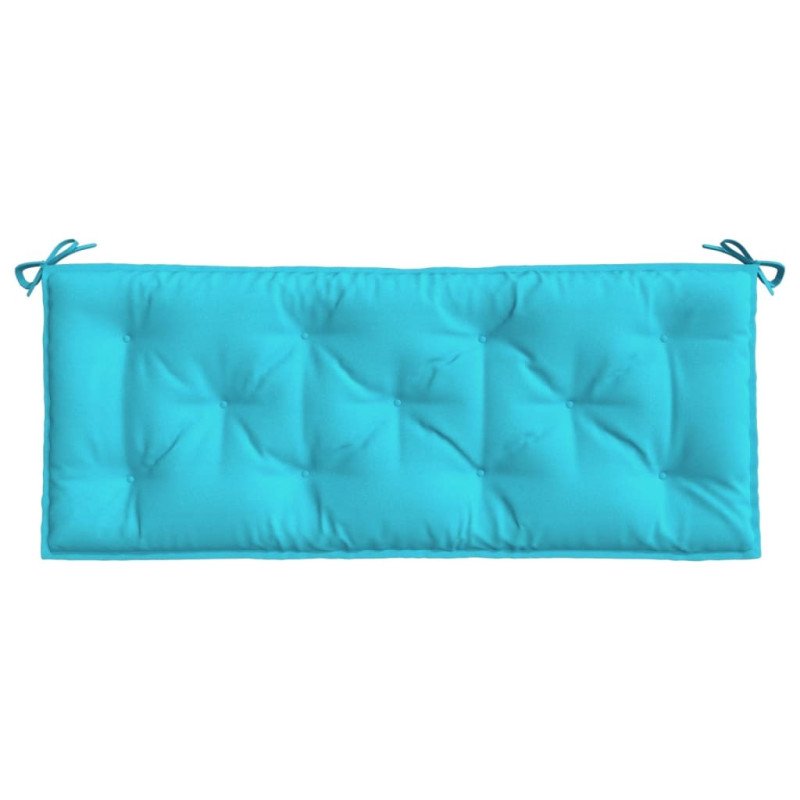 vidaXL Podložky na záhradnú lavičku 2 ks tyrkysové 120x50x7 cm látka