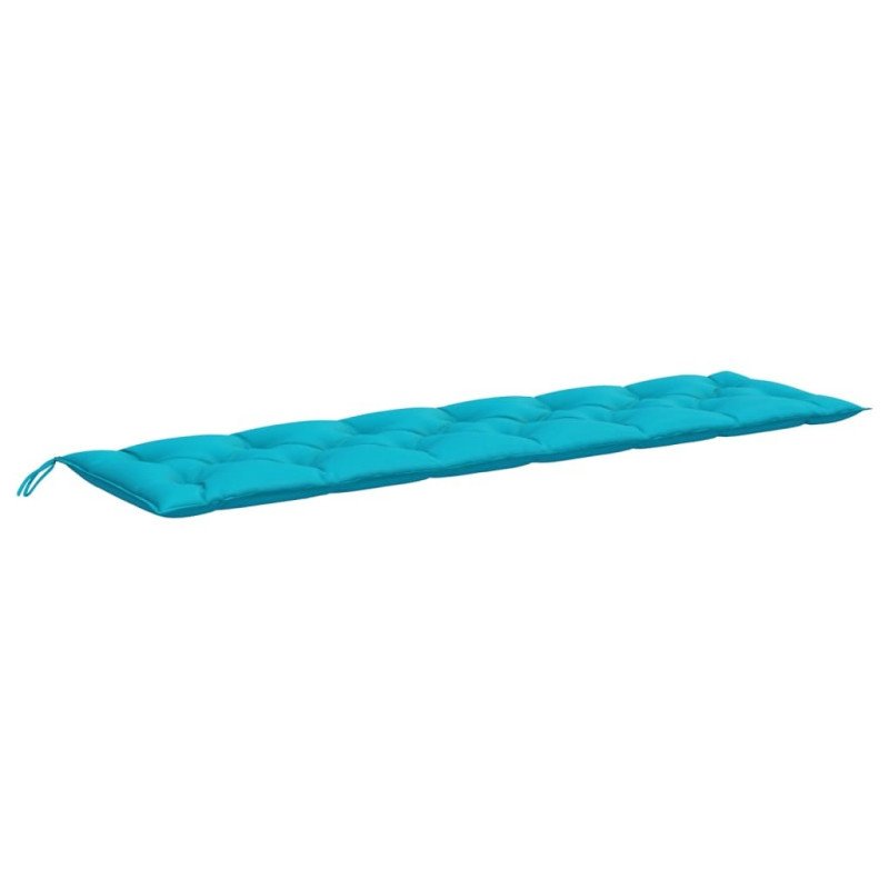 vidaXL Podložky na záhradnú lavičku 2 ks tyrkysové 200x50x7 cm látka