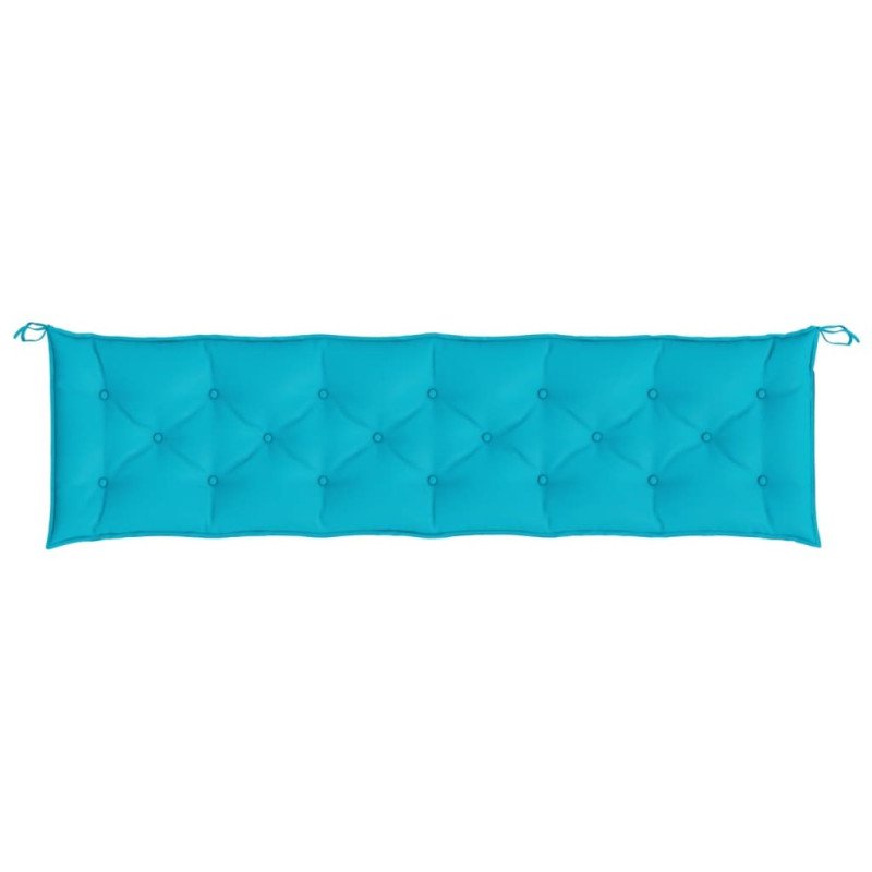 vidaXL Podložky na záhradnú lavičku 2 ks tyrkysové 200x50x7 cm látka