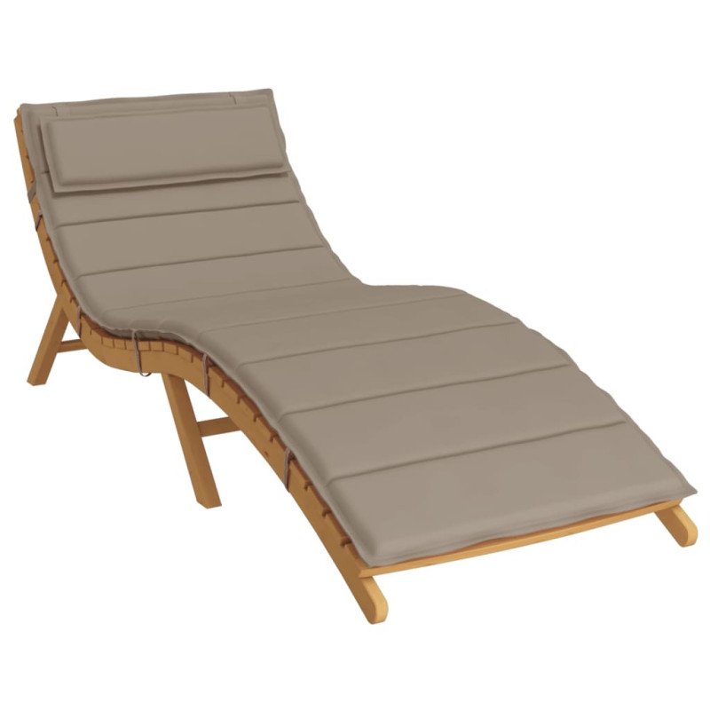 vidaXL Podložka na ležadlo sivohnedá 180x60x3 cm oxfordská látka