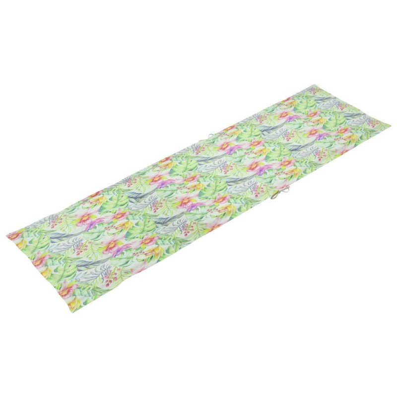 vidaXL Podložka na kreslo na terasu, vzor s listami (75+105)x50x3 cm