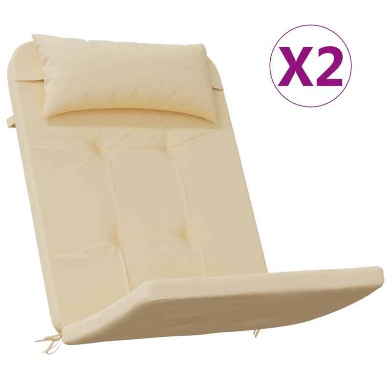 vidaXL Podušky na stoličky Adirondack 2 ks béžové oxfordská látka