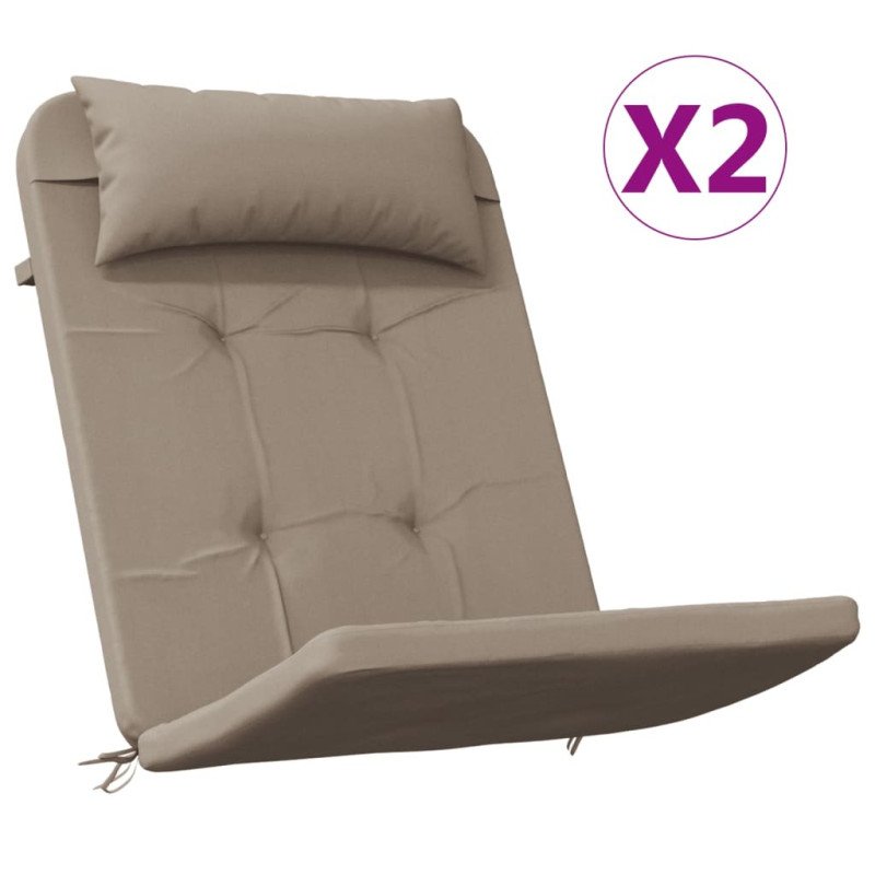 vidaXL Podušky na stoličky Adirondack 2 ks sivohnedé oxfordská látka
