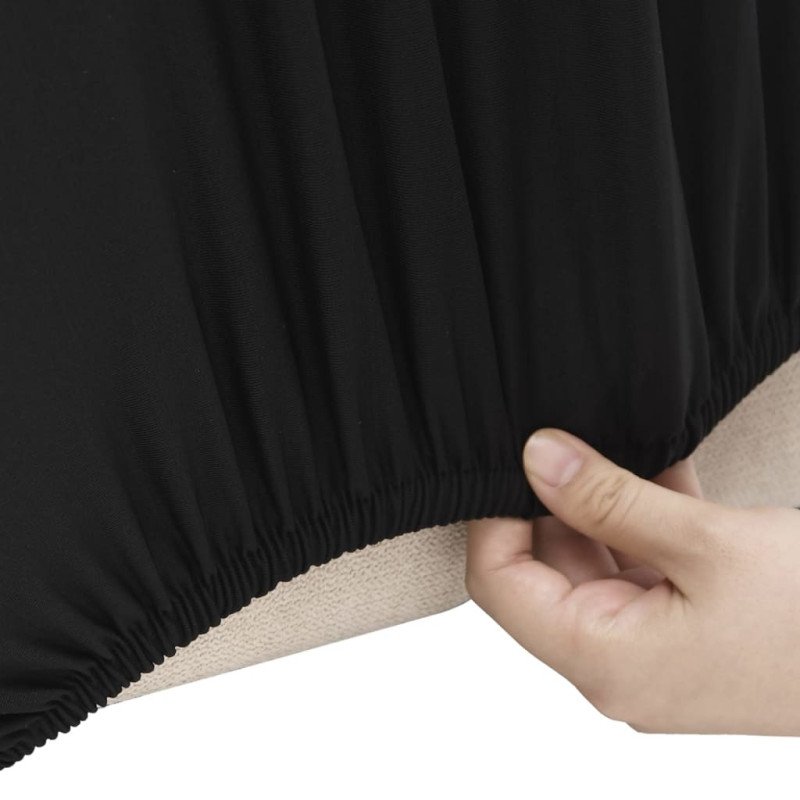 vidaXL Naťahovací prehoz na pohovku čierny polyester Jersey